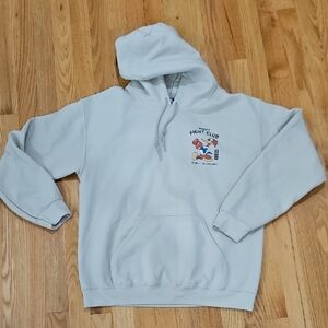 Riot Society Gray Sweater with Classic Hood and Ribbed Cuffs